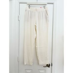 Lilly Pulitzer Coconut White Alaura Pull On Elastic Waist Pants Size Medium NWT